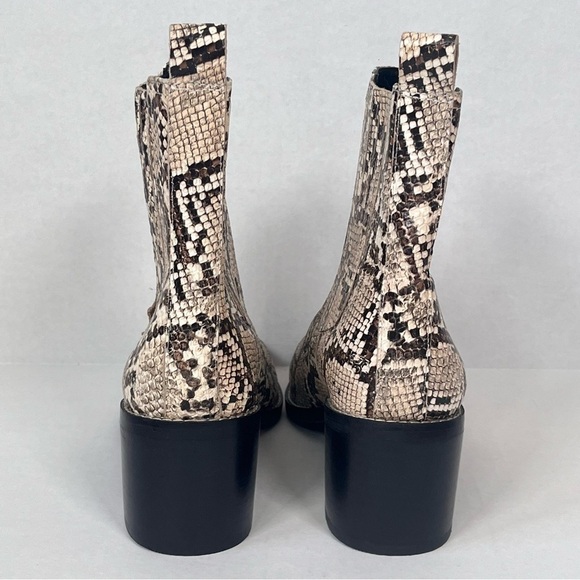 Nordstrom Leather Snakeskin Block Heel Boots Size 8.5 - Picture 6 of 12